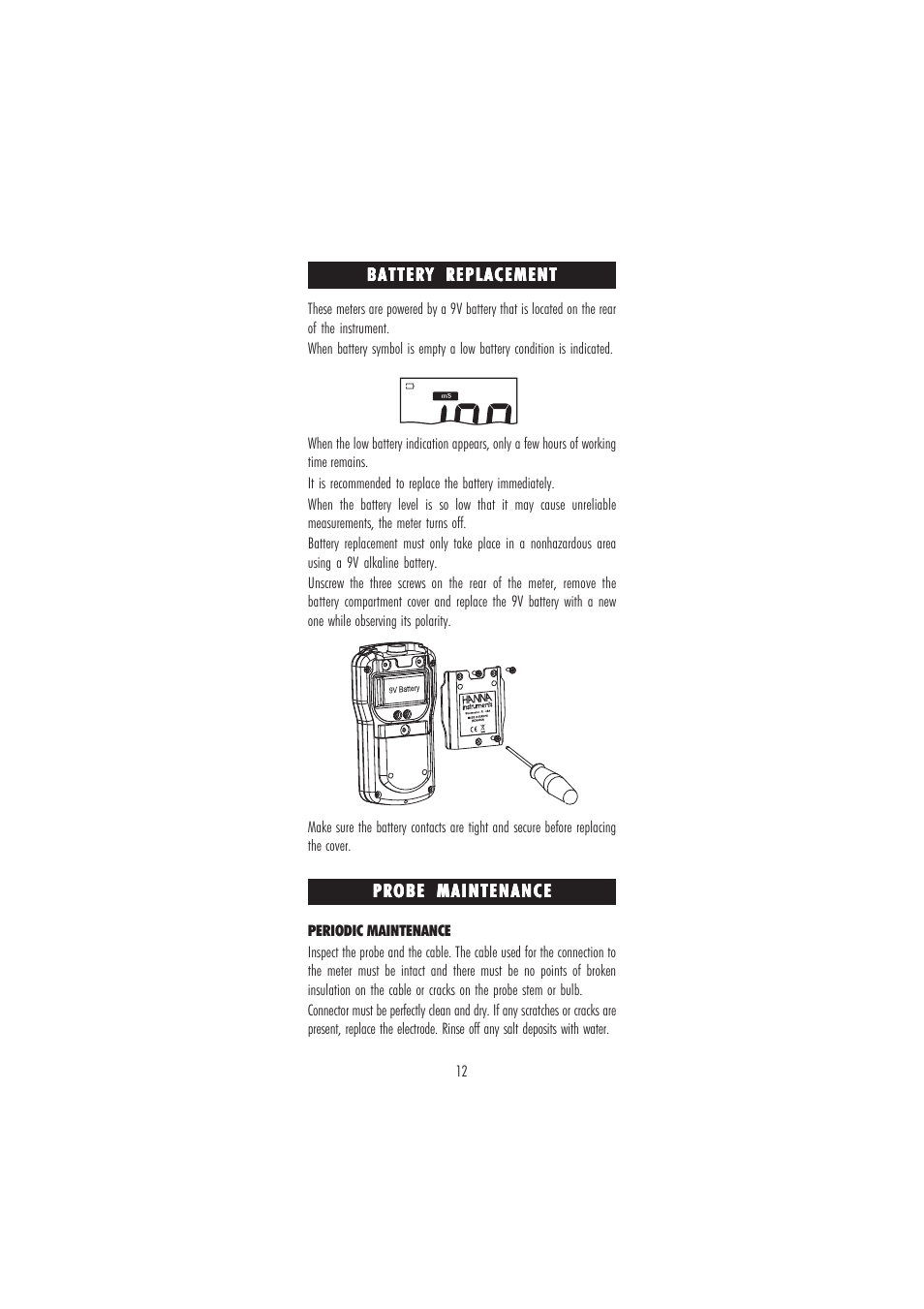 Hanna Instruments HI 9813-6 User Manual | Page 12 / 16