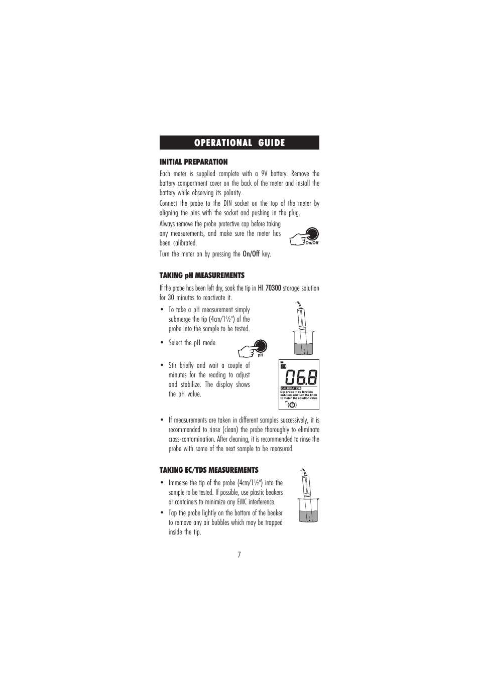Hanna Instruments HI 9813-6 User Manual | Page 7 / 16
