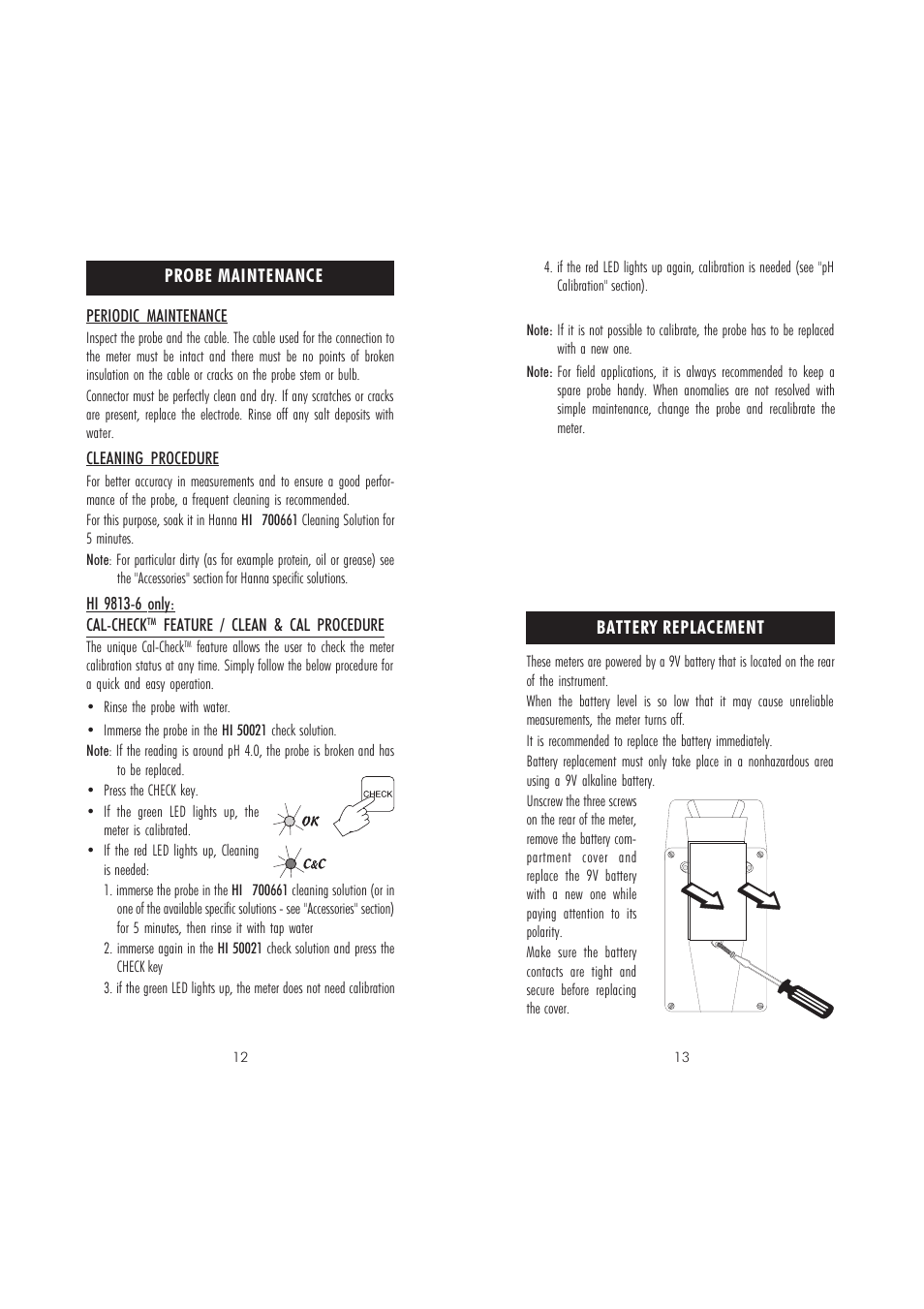 Hanna Instruments HI 9813-0 User Manual | Page 7 / 9