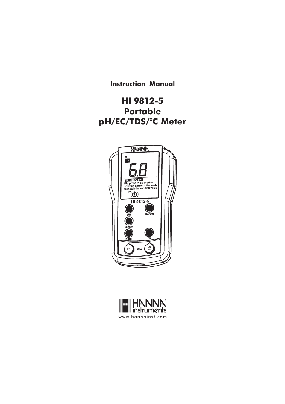 Hanna Instruments HI 9812-5N User Manual | 16 pages