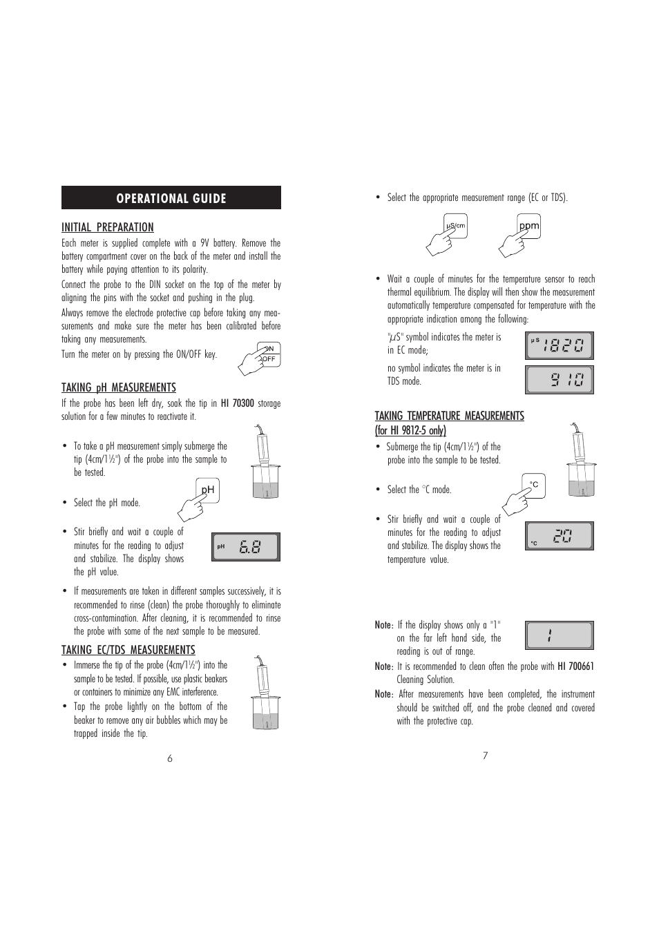 Hanna Instruments HI 9812-0 User Manual | Page 4 / 9