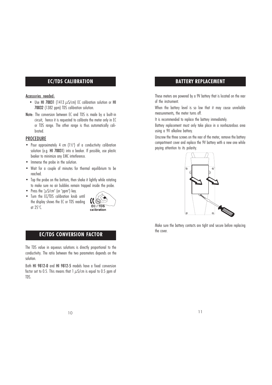 Hanna Instruments HI 9812-0 User Manual | Page 6 / 9