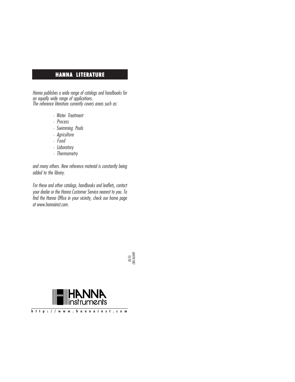 Hanna Instruments HI 9810 User Manual | Page 11 / 11