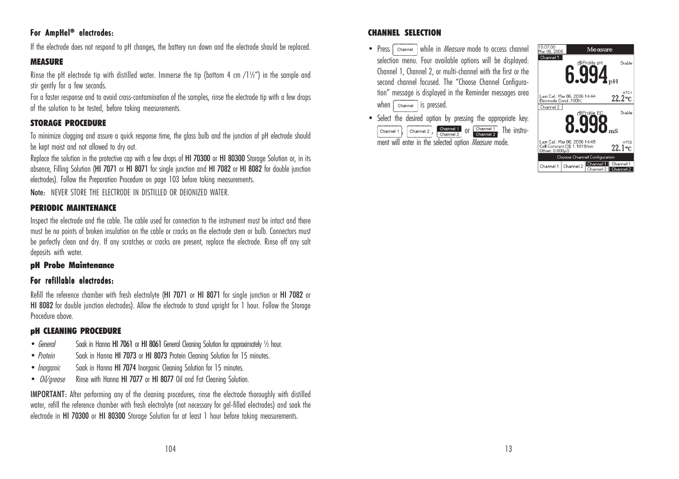 Hanna Instruments HI 4521 User Manual | Page 13 / 58