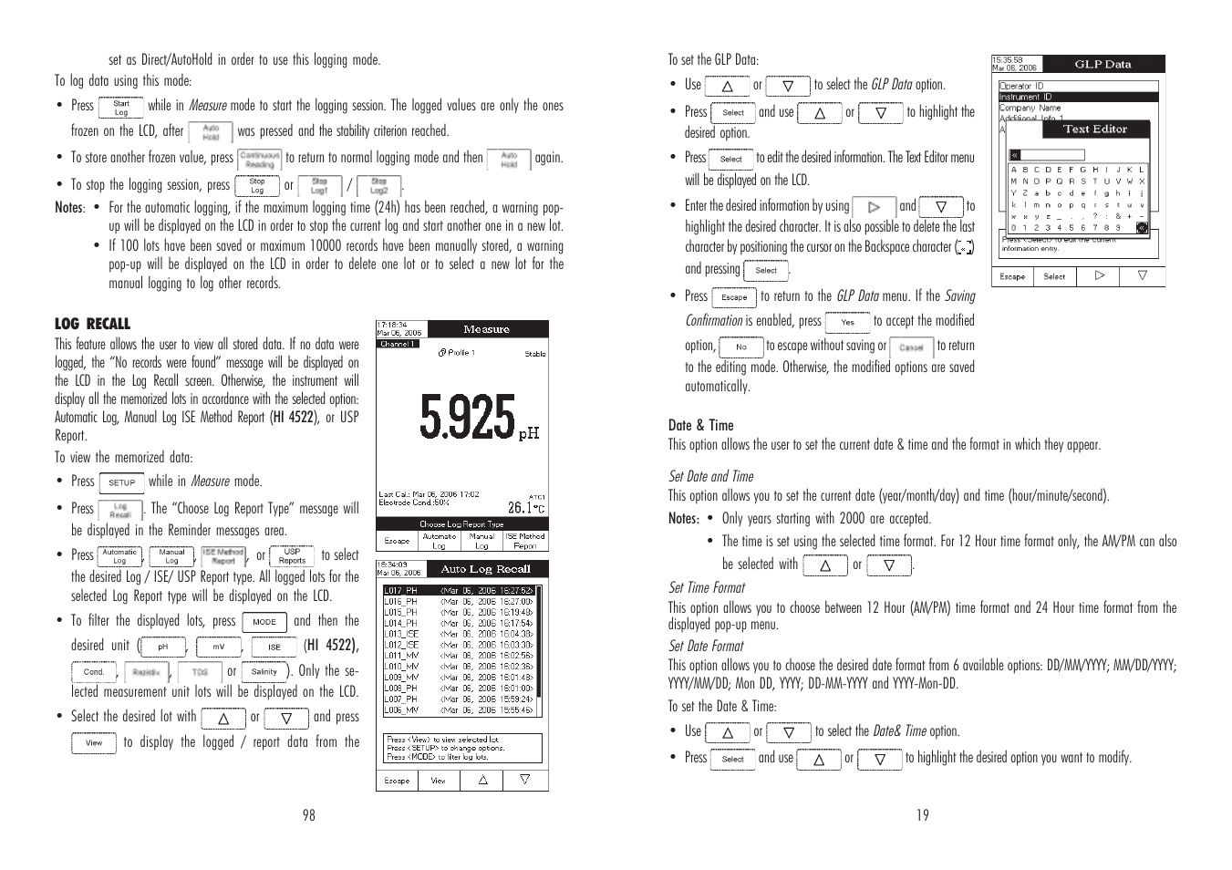 Hanna Instruments HI 4521 User Manual | Page 19 / 58