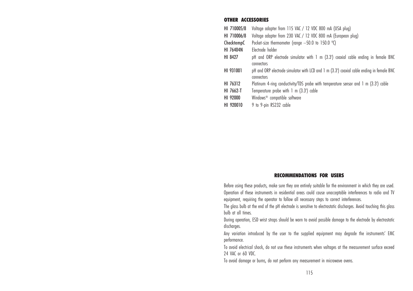 Hanna Instruments HI 4521 User Manual | Page 2 / 58