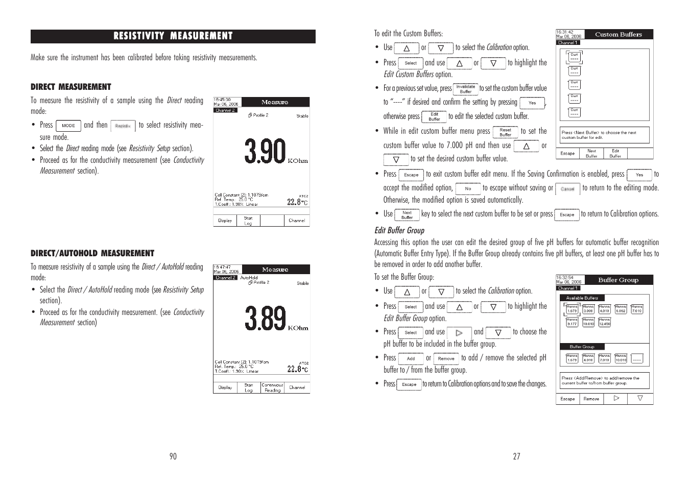 Hanna Instruments HI 4521 User Manual | Page 27 / 58
