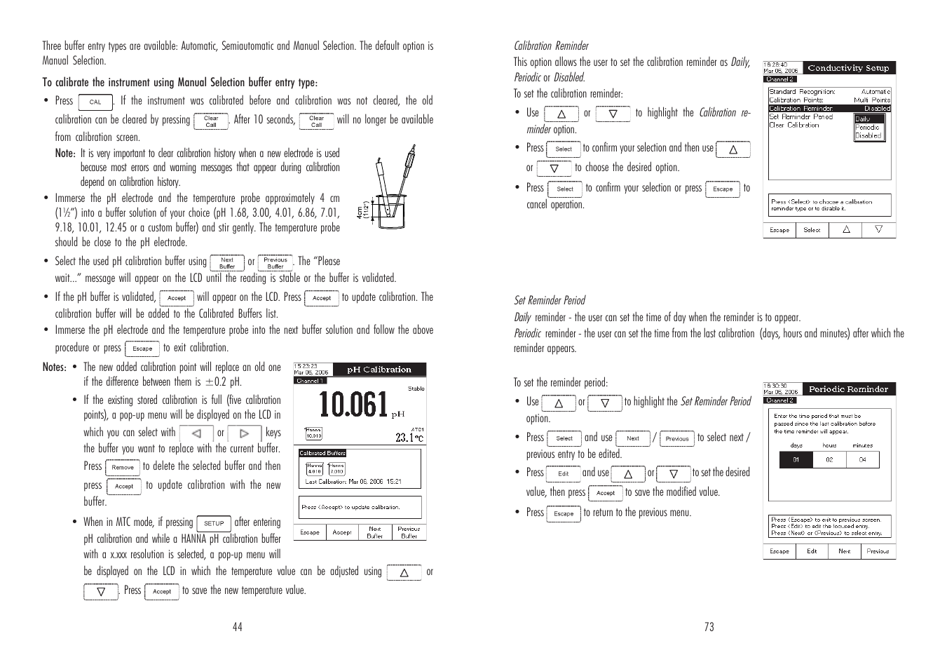 Hanna Instruments HI 4521 User Manual | Page 44 / 58