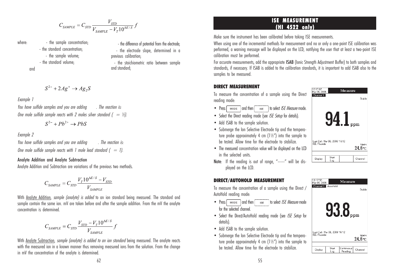 Hanna Instruments HI 4521 User Manual | Page 55 / 58