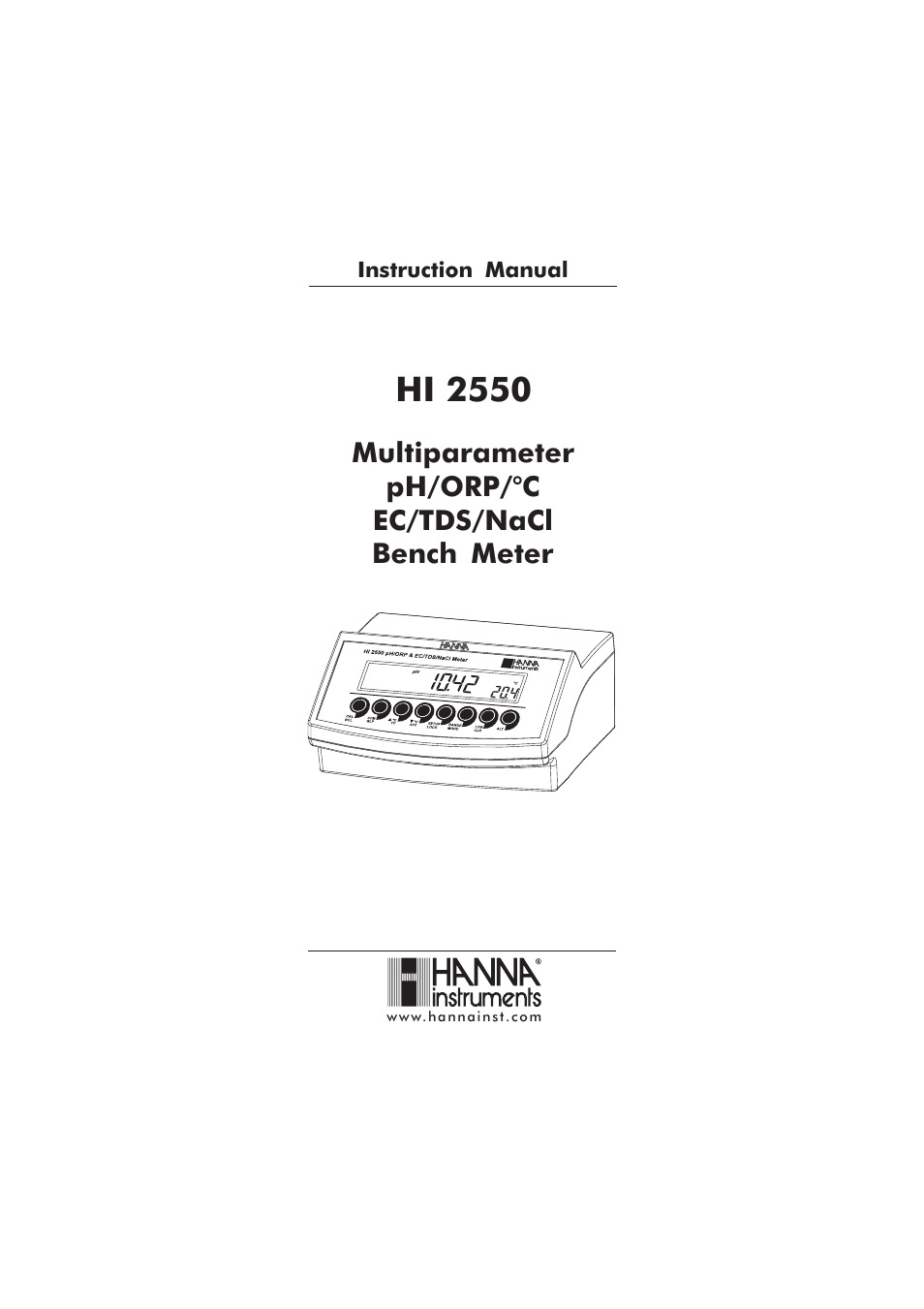 Hanna Instruments HI 2550 User Manual | 64 pages