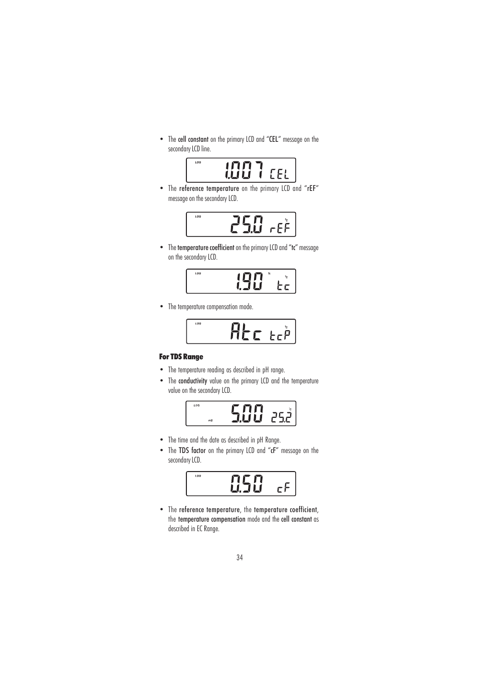 Hanna Instruments HI 2550 User Manual | Page 34 / 64