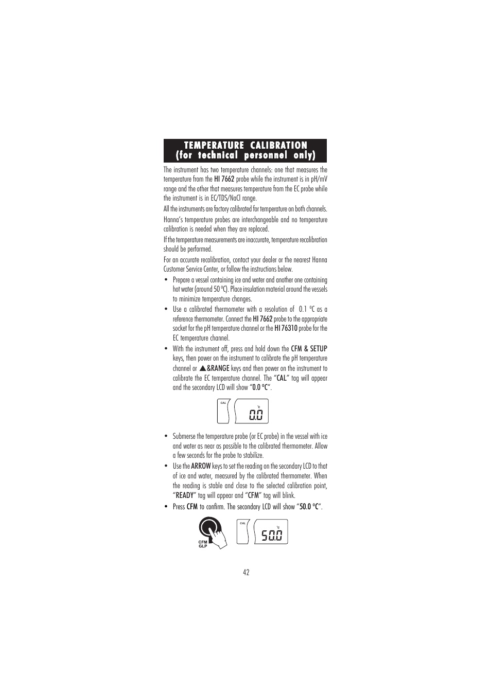 Hanna Instruments HI 2550 User Manual | Page 42 / 64