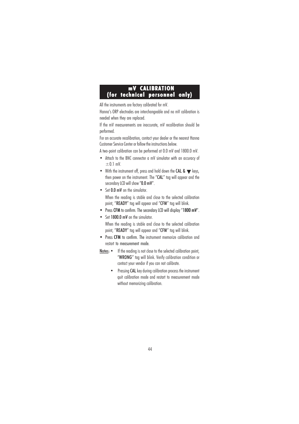 Hanna Instruments HI 2550 User Manual | Page 44 / 64