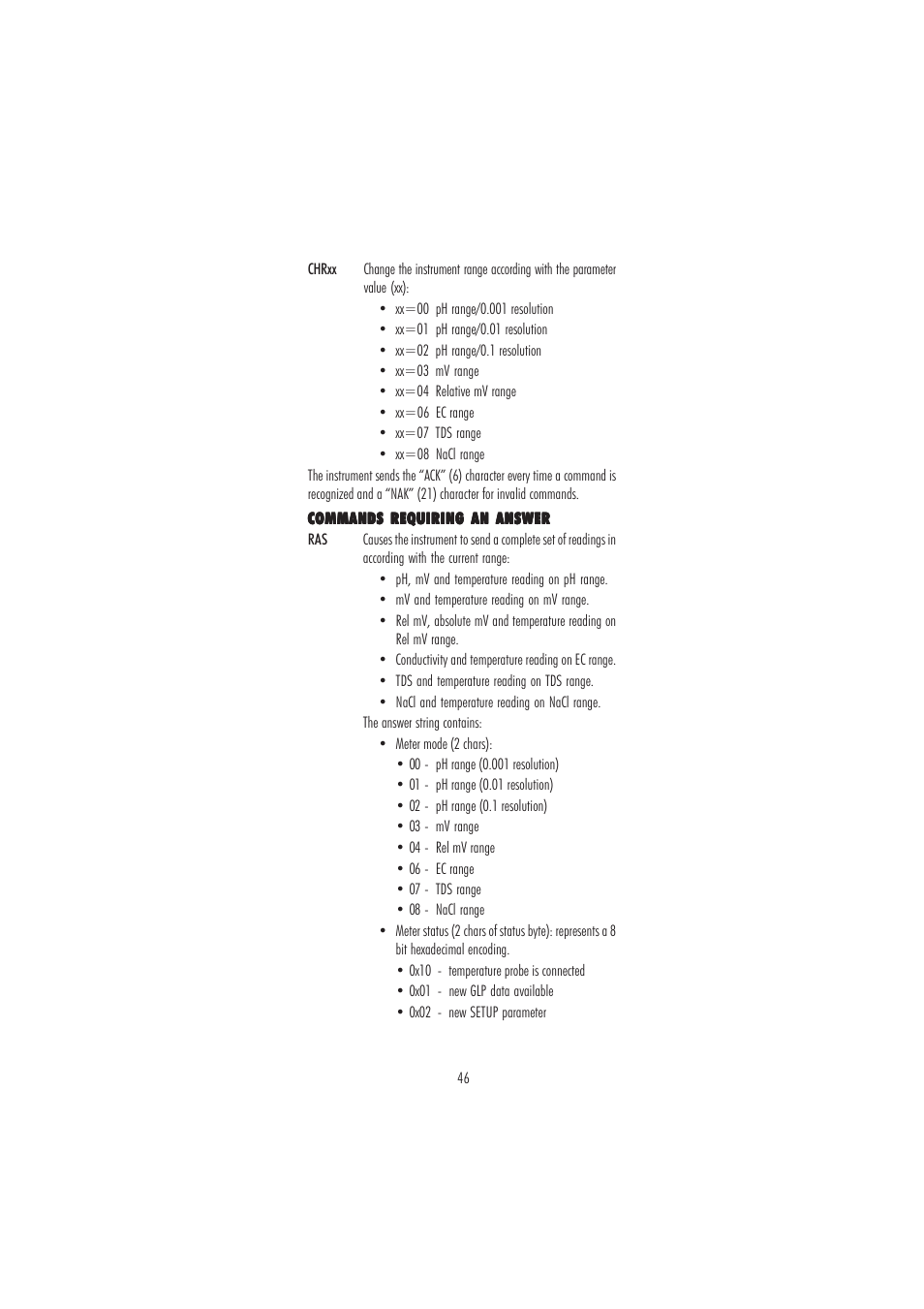 Hanna Instruments HI 2550 User Manual | Page 46 / 64