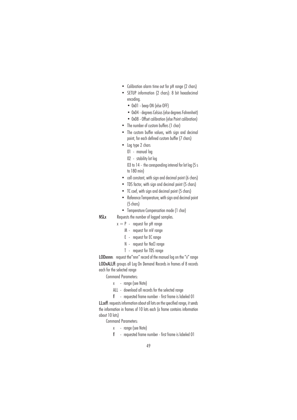 Hanna Instruments HI 2550 User Manual | Page 49 / 64