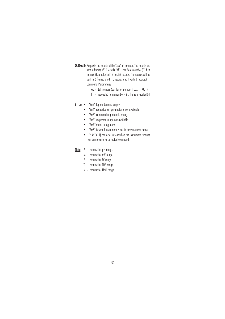 Hanna Instruments HI 2550 User Manual | Page 50 / 64