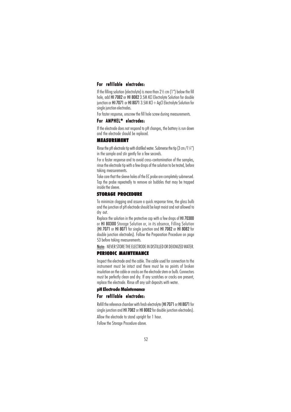 Hanna Instruments HI 2550 User Manual | Page 52 / 64