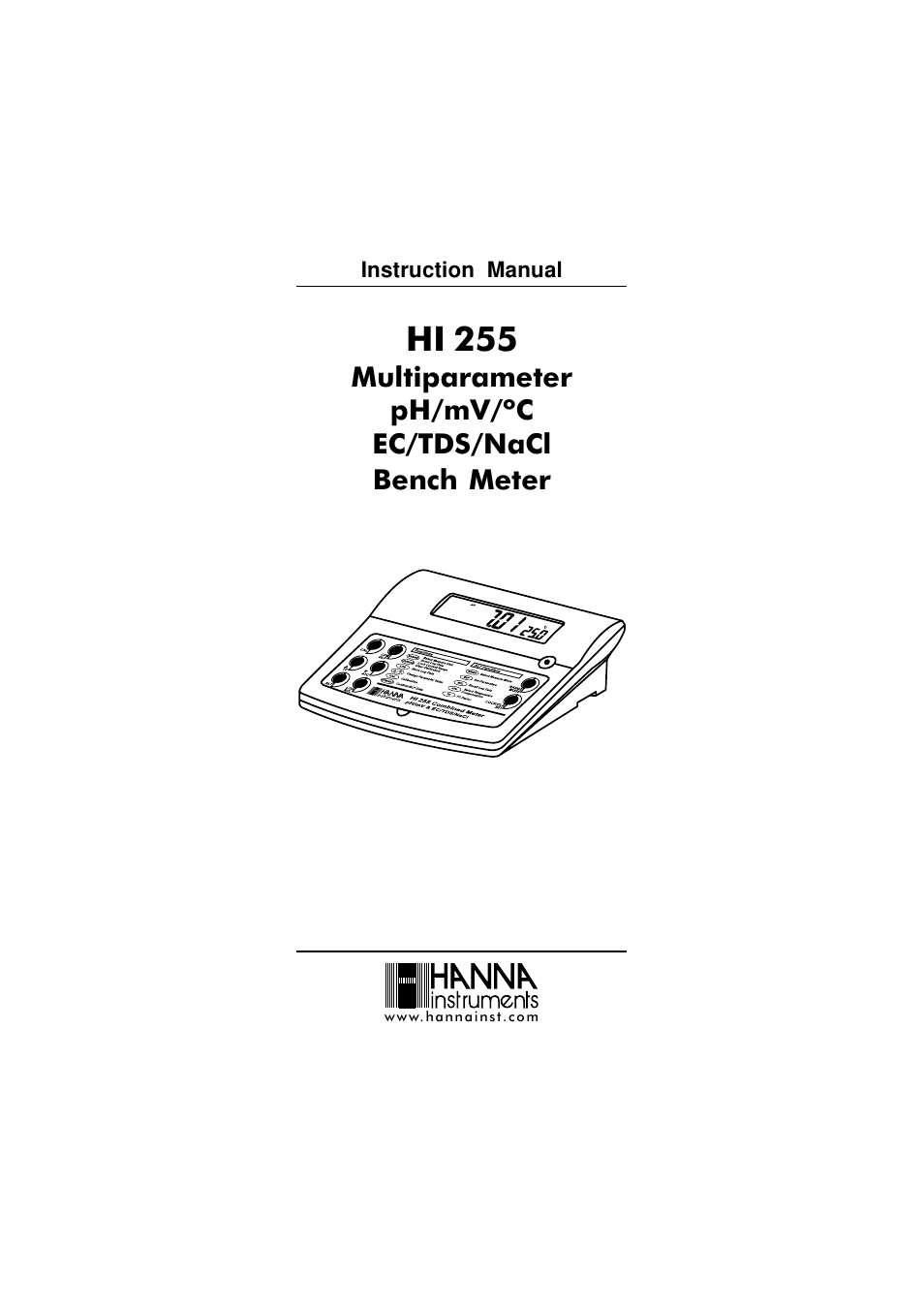 Hanna Instruments HI 255 User Manual | 56 pages