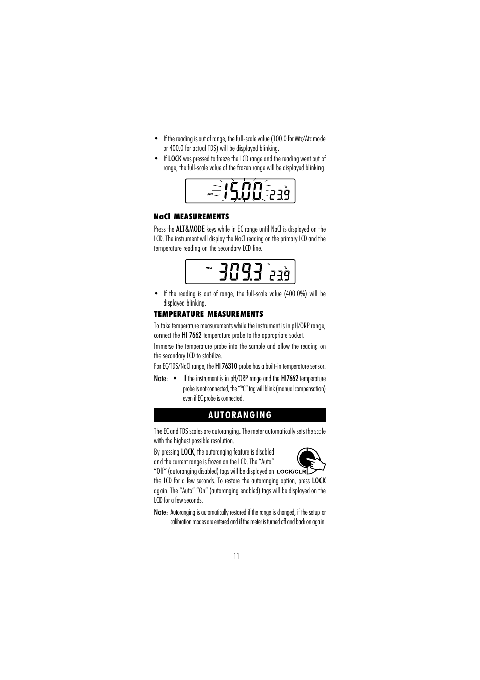 Hanna Instruments HI 255 User Manual | Page 11 / 56