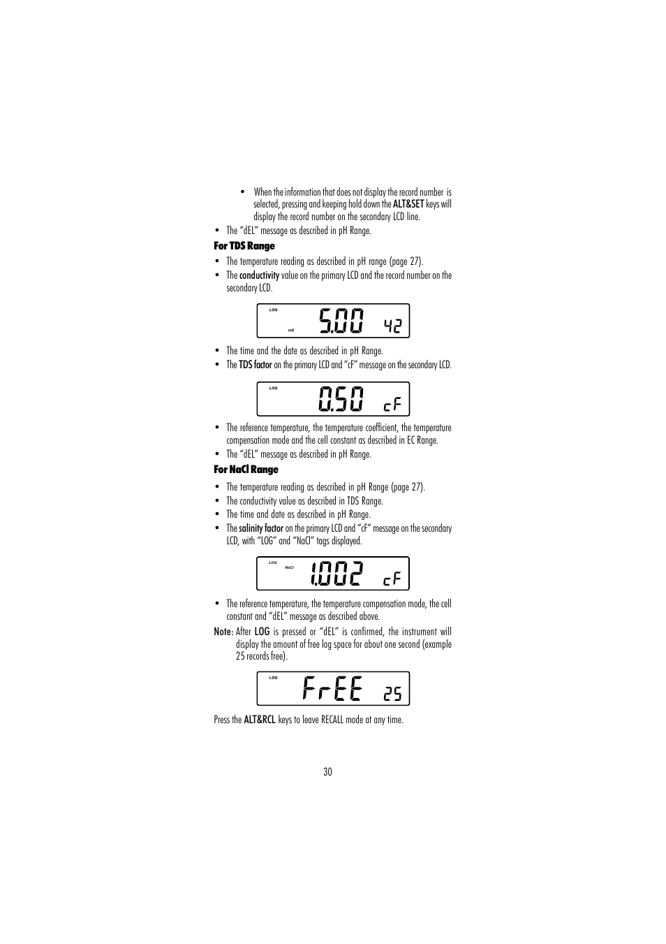 Hanna Instruments HI 255 User Manual | Page 30 / 56
