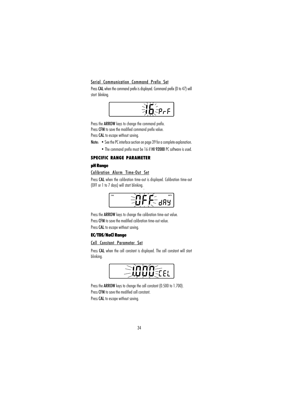 Hanna Instruments HI 255 User Manual | Page 34 / 56