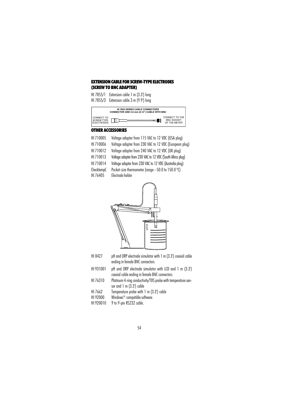 Hanna Instruments HI 255 User Manual | Page 54 / 56