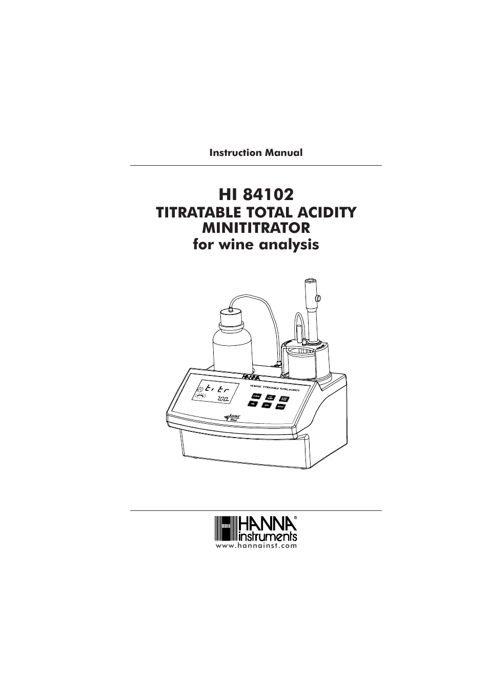 Hanna Instruments HI 84102 User Manual | 20 pages