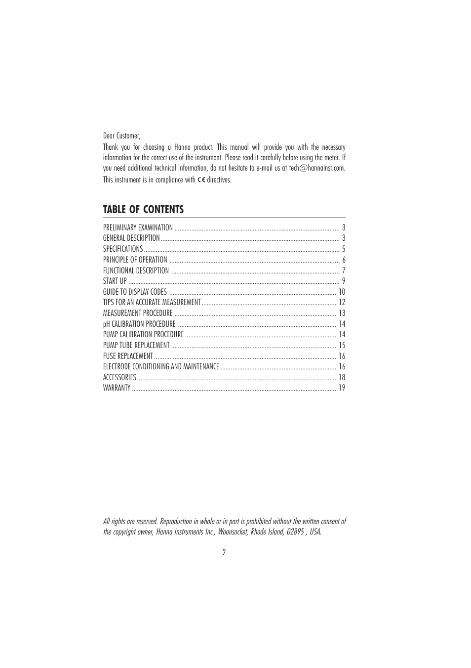 Hanna Instruments HI 84102 User Manual | Page 2 / 20