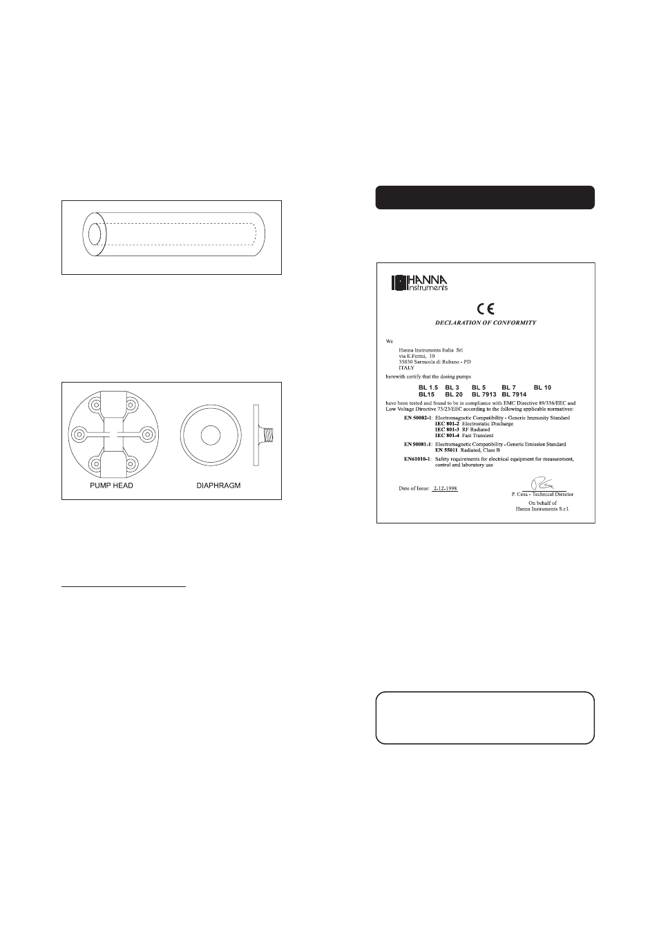Hanna Instruments BL Series Pumps User Manual | Page 16 / 17