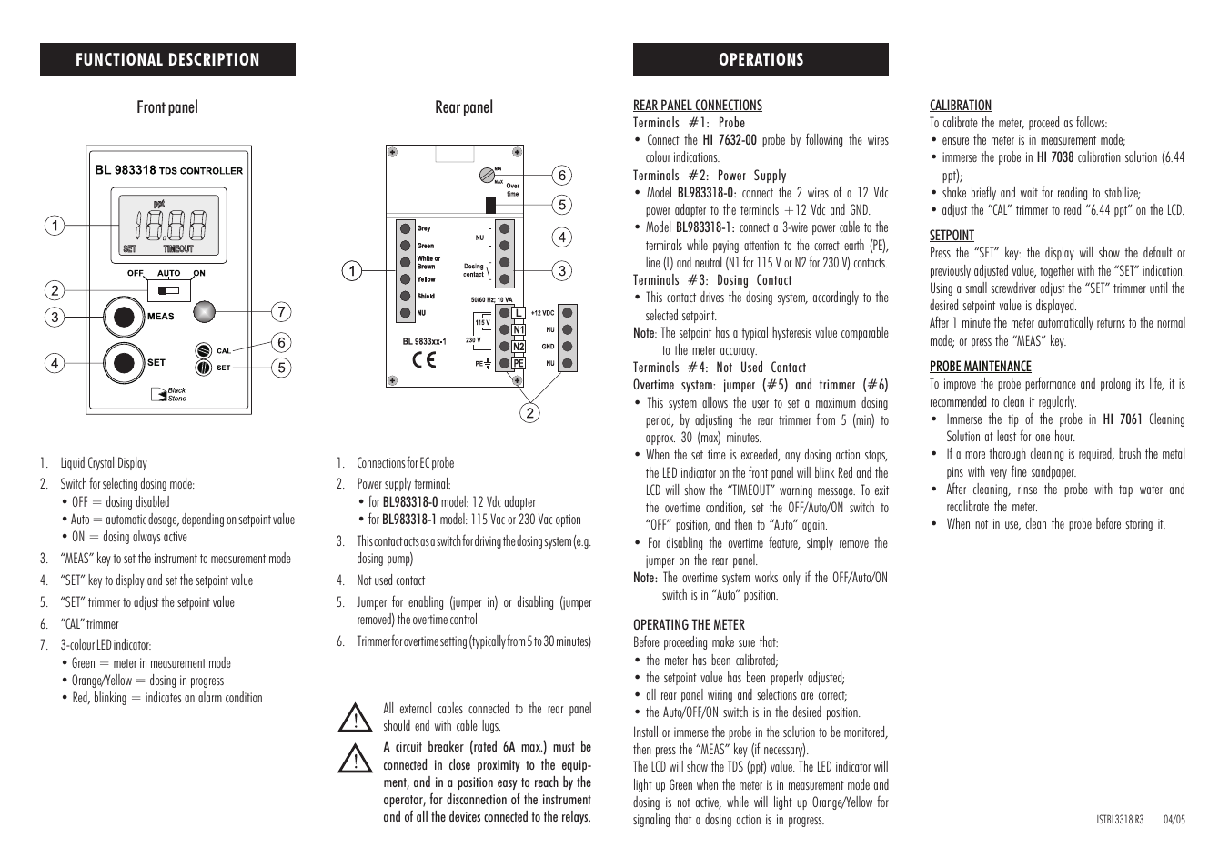 Hanna Instruments BL 983318 User Manual | Page 2 / 2