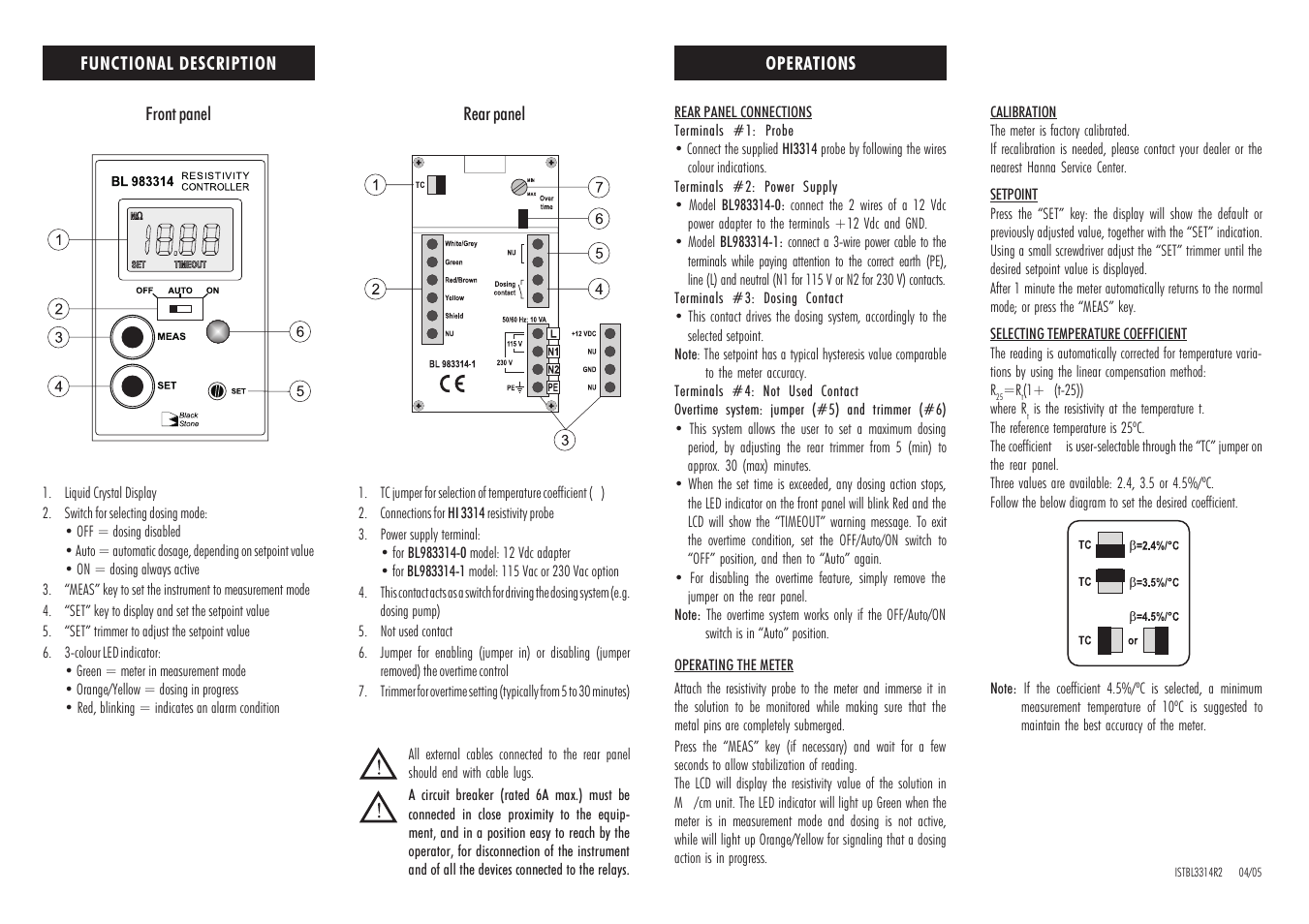 Hanna Instruments BL 983314 User Manual | Page 2 / 2