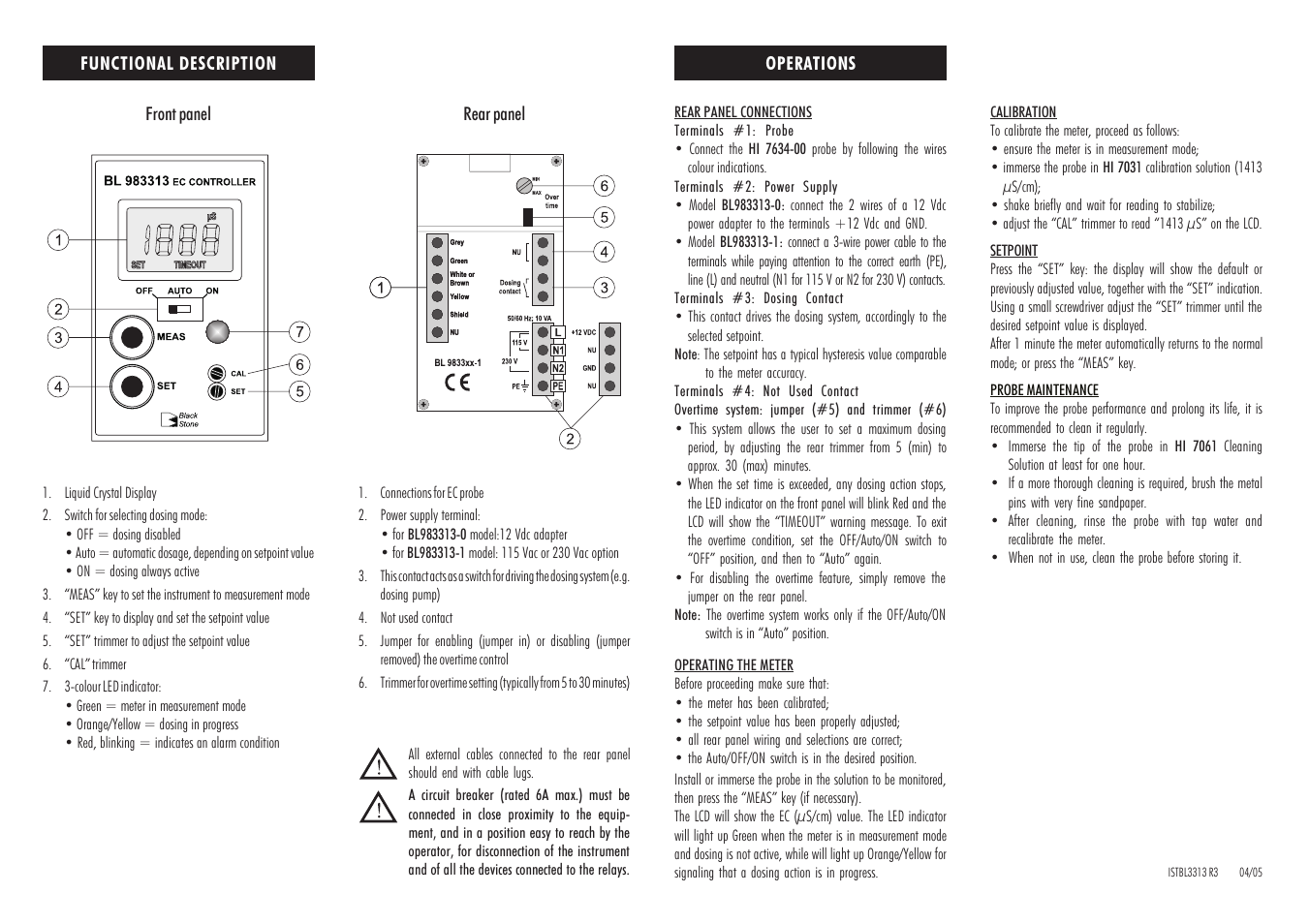 Hanna Instruments BL 983313 User Manual | Page 2 / 2