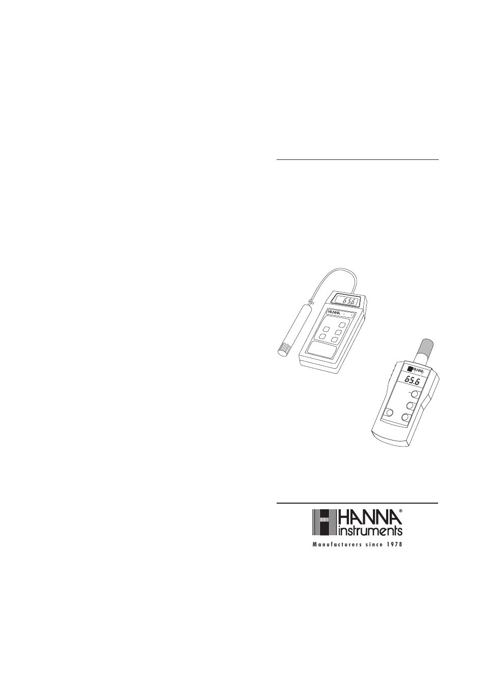 Hanna Instruments HI 8564 User Manual | 9 pages