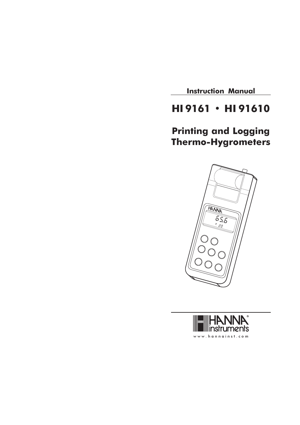 Hanna Instruments HI 91610C User Manual | 19 pages