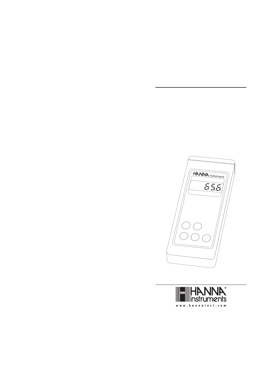 Hanna Instruments HI 9064 User Manual | 9 pages