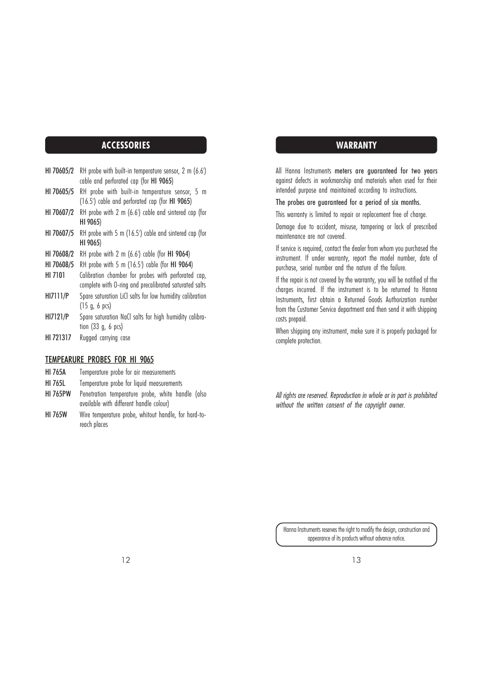 Hanna Instruments HI 9064 User Manual | Page 7 / 9