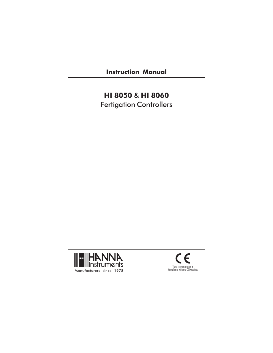 Hanna Instruments HI 8050 User Manual | 80 pages