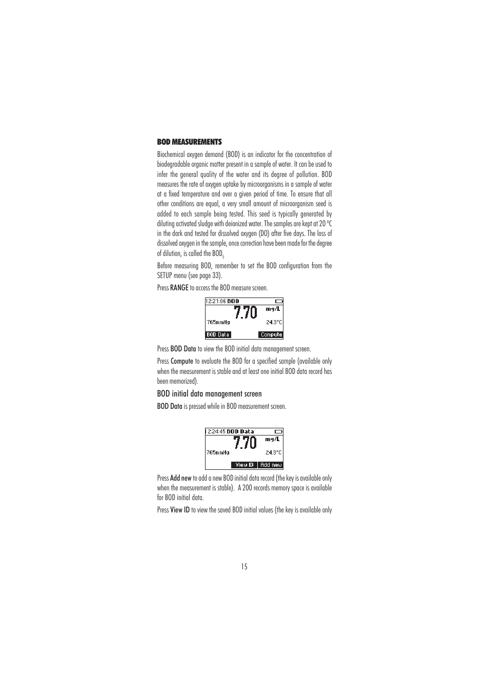 Hanna Instruments HI 98186 User Manual | Page 15 / 68