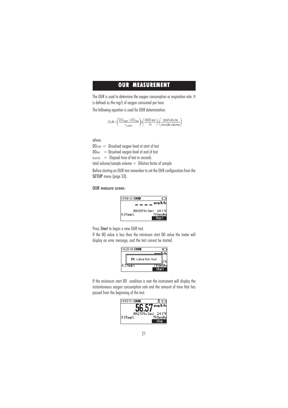 Our measurement | Hanna Instruments HI 98186 User Manual | Page 21 / 68