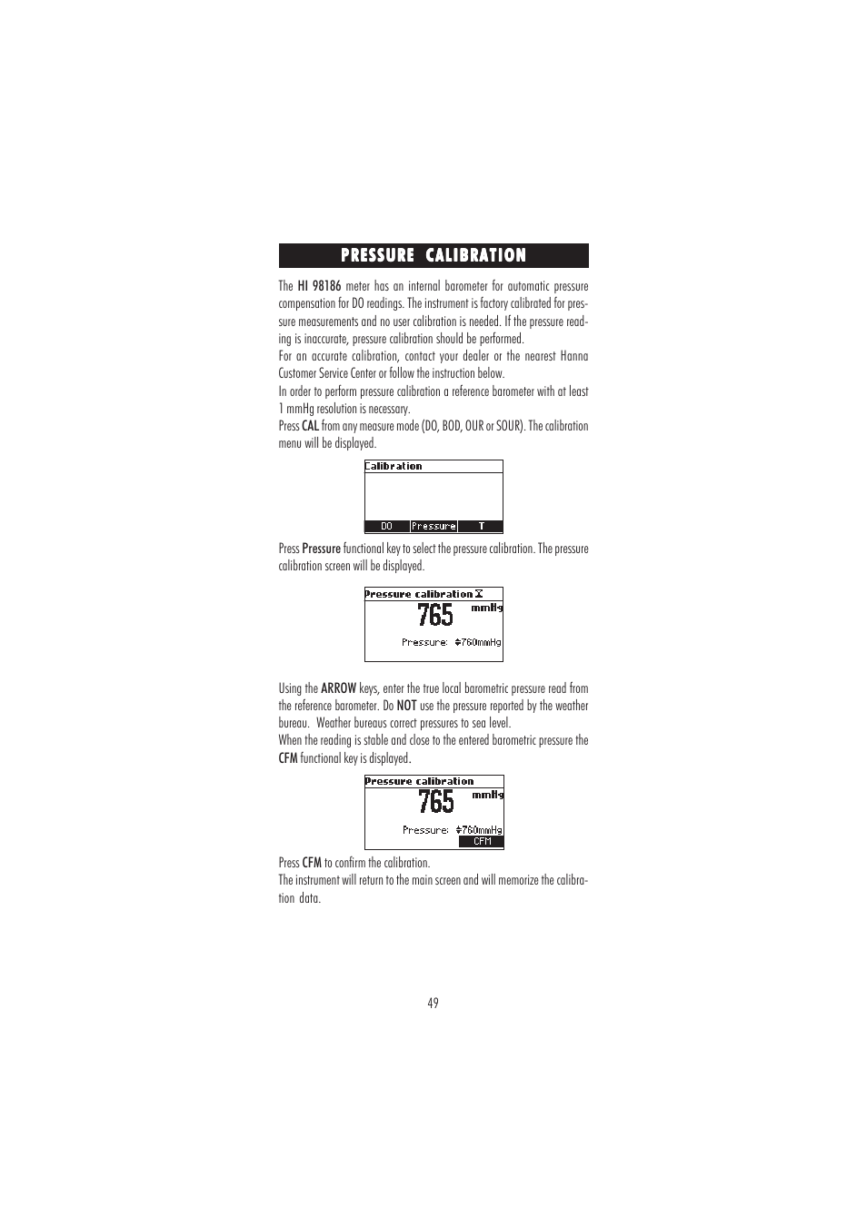 Hanna Instruments HI 98186 User Manual | Page 49 / 68