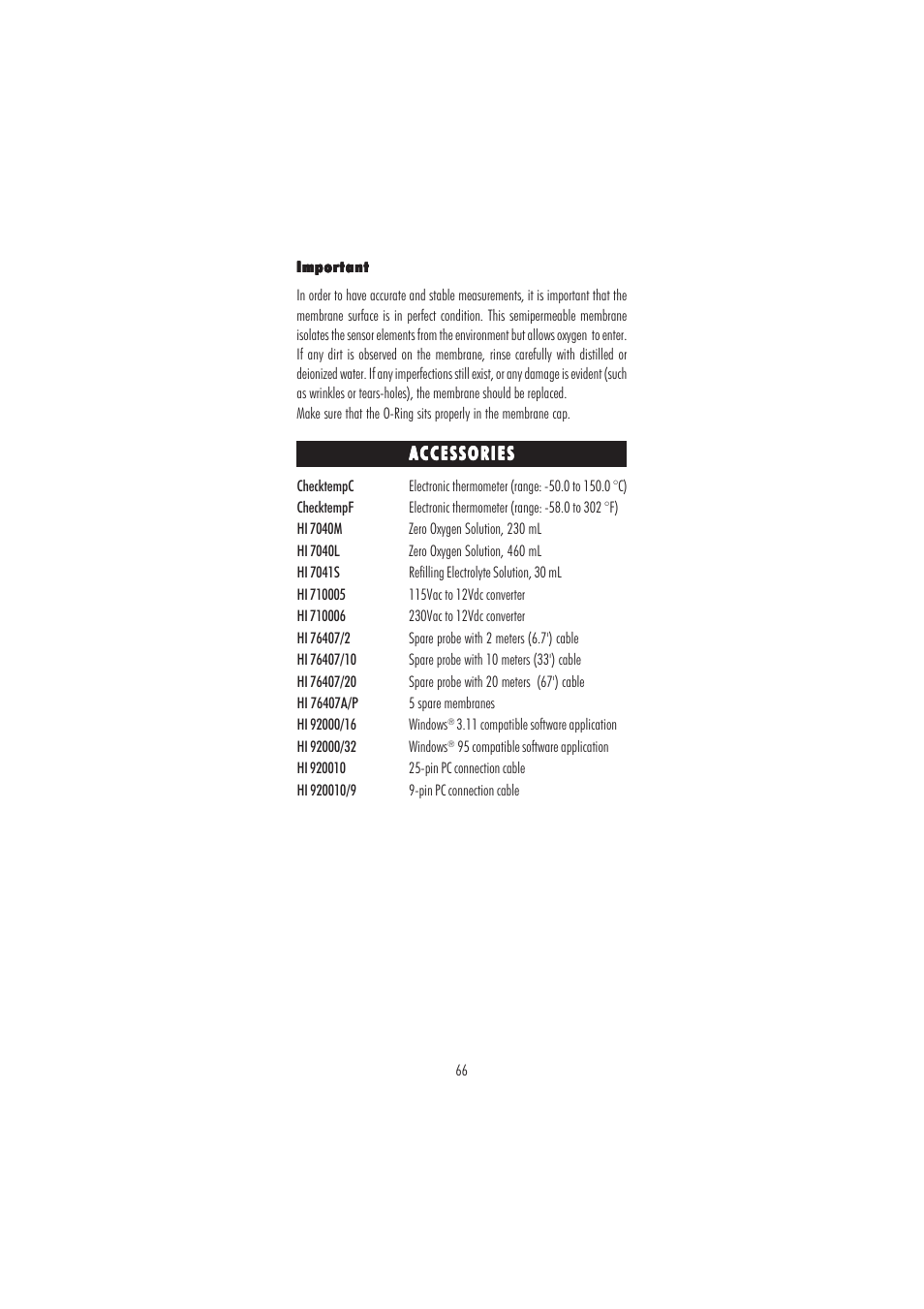 Hanna Instruments HI 98186 User Manual | Page 66 / 68