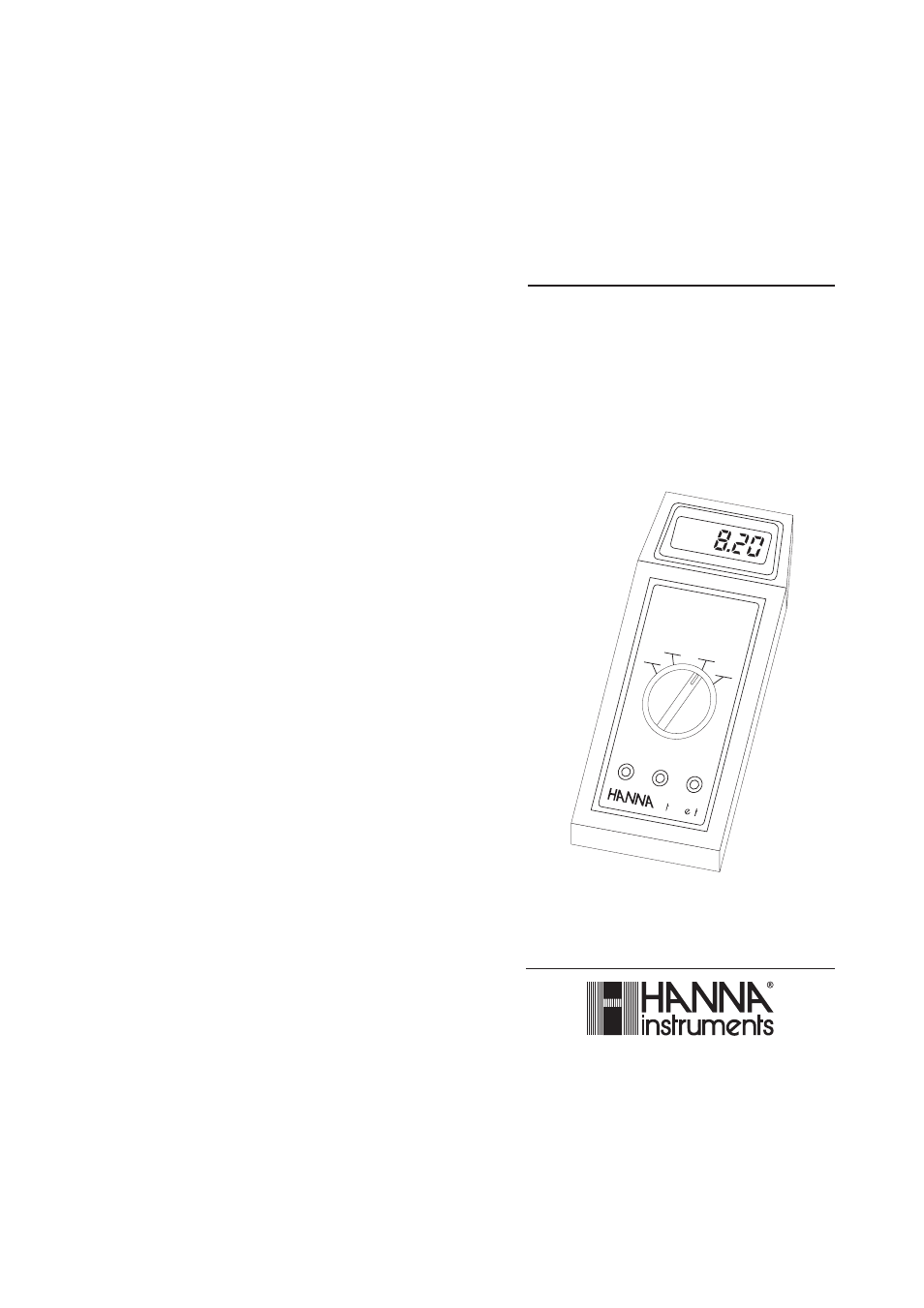 Hanna Instruments HI 8043 User Manual | 13 pages