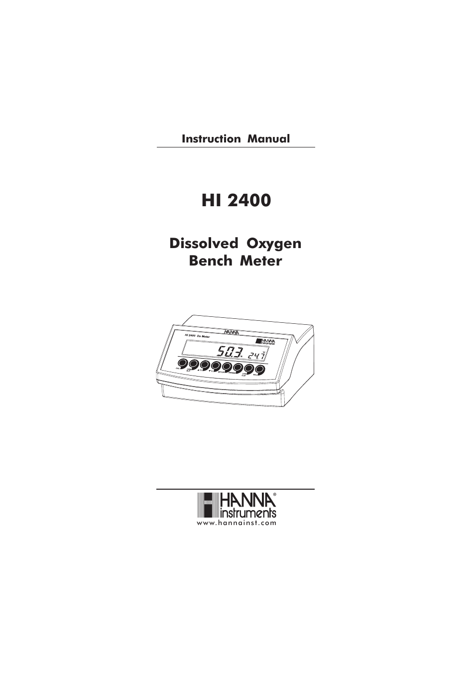 Hanna Instruments HI 2400 User Manual | 32 pages
