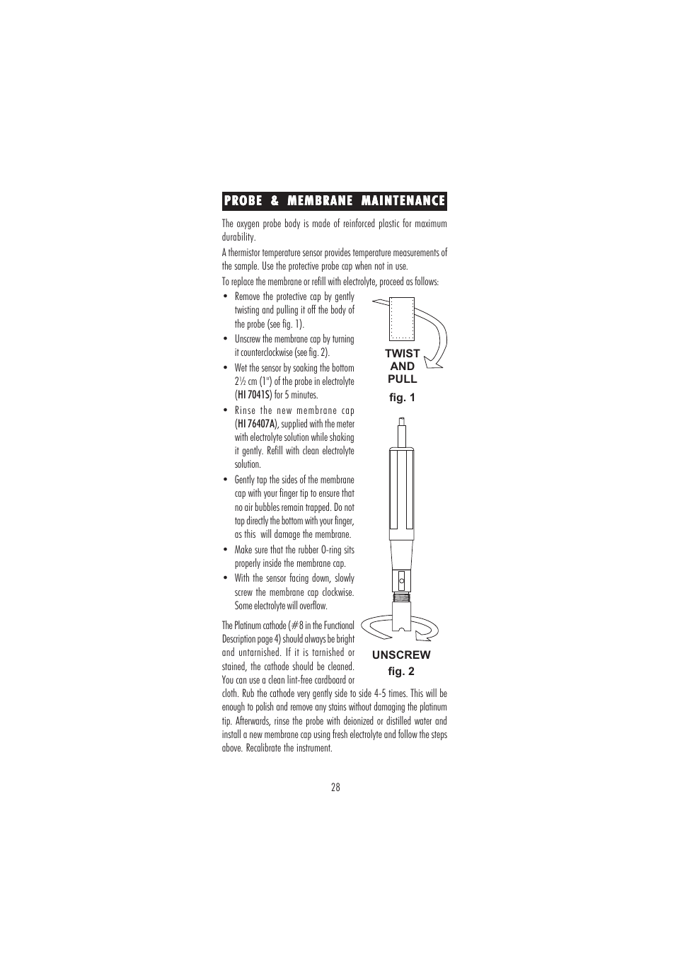 Hanna Instruments HI 2400 User Manual | Page 28 / 32