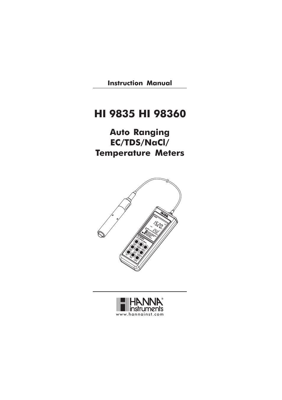 Hanna Instruments HI 98360 User Manual | 36 pages