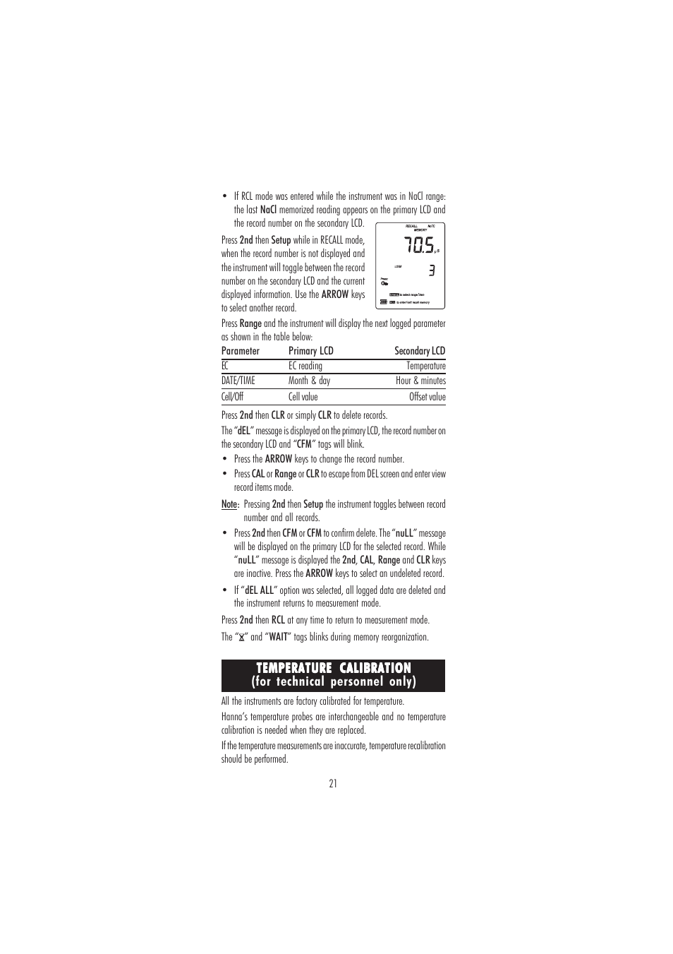 Hanna Instruments HI 98360 User Manual | Page 21 / 36