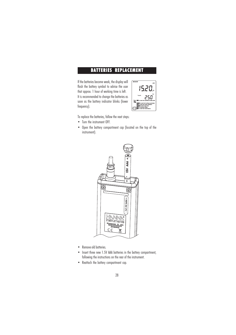 Hanna Instruments HI 98360 User Manual | Page 28 / 36