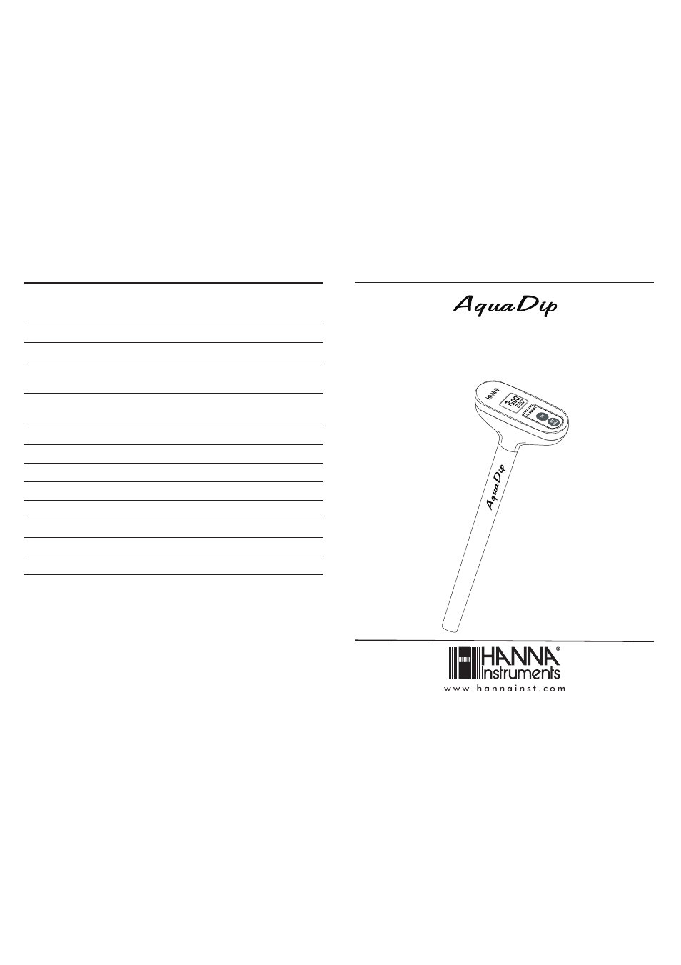 Hanna Instruments HI 983311 User Manual | 2 pages