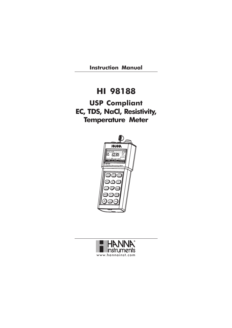 Hanna Instruments HI 98188 User Manual | 68 pages