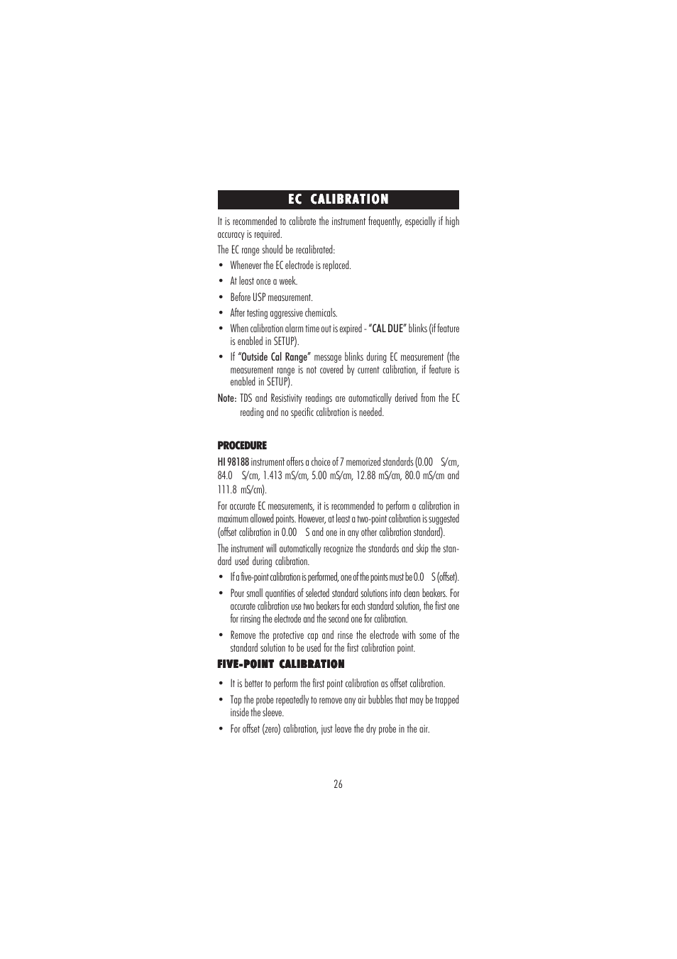 Hanna Instruments HI 98188 User Manual | Page 26 / 68